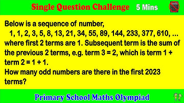 Primary School Math Olympiad - Single Question Challenge, 5 Minutes.