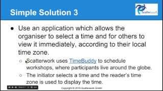 Best Methods to set up calls for Multiple Time Zones