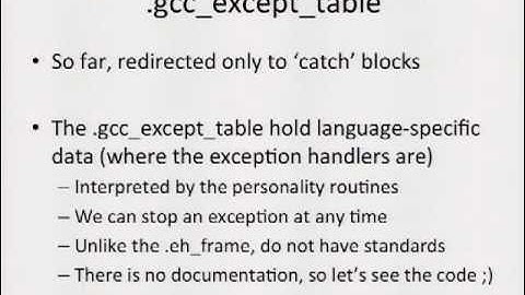DEFCON 20: Overwriting the Exception Handling Cache PointerDwarf Oriented Programming