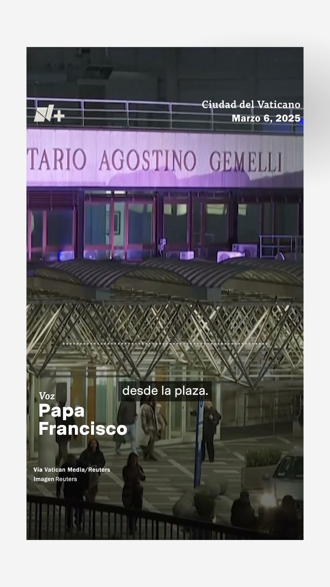 Papa Francisco agradece apoyo en mensaje de audio desde el hospital - N+ #Shorts