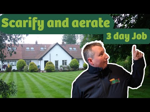 Scarify and aerate a large lawn