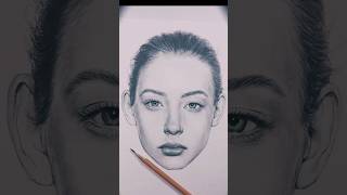 #how to draw a girl face#pencil graphic art#drawing girl #short. video#viral video