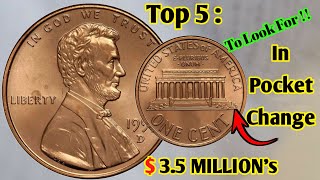 DO YOU HAVE THESE TOP 5 ULTRA RARE LINCOLN PENNIES TO LOOK FOR YOUR POCKET CHANGE