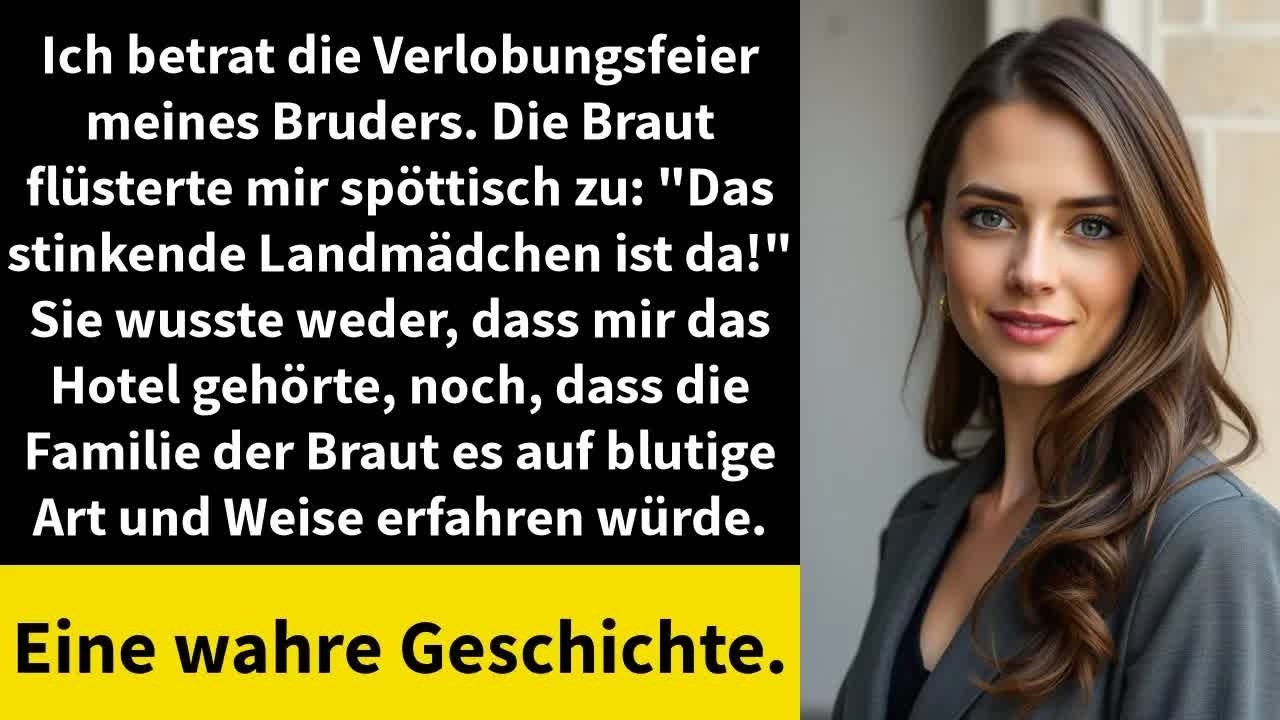 Ich betrat die Verlobungsfeier meines Bruders  Die Braut flüsterte mir spöttisch zu：