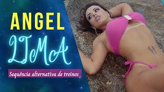 A Atriz Angel Lima Em Uma Rotina De Exercícios Na Praia.