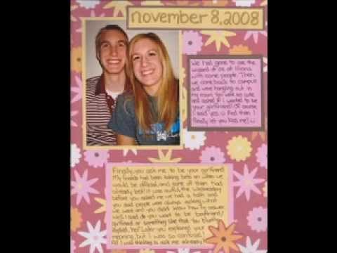 DIY One year anniversary scrapbook decorations 