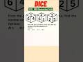 Dice 🎲 Reasoning Trick | Opposite Face Question | SSC RRB Exam | Odd One Out Reasoning |#shorts