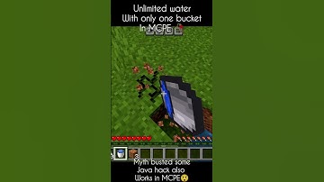 1 Bucket = Infinite Water?! Minecraft PE Experiment 💧🔥#minecraft #minecraftshorts #gamingshorts