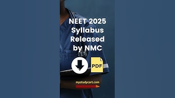 NEET 2025 Syllabus Released by NMC | Download PDF | NEET-UG Syllabus Uploaded #neet2025 #neet
