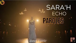 SARAH - ECHO Paroles