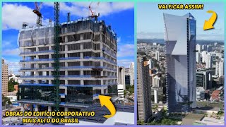 Vídeo pegando fogo! Obras do edifício corporativo mais alto do Brasil - Alto das Nações - São Paulo