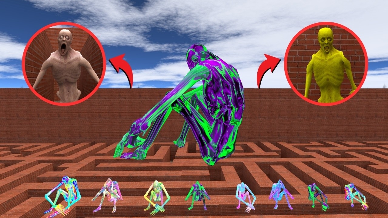 Scpo96 Color SCP-096 COLOR EVOLUTION in Giant Maze! (Scary Nextbot Chase) #scp096 # ...