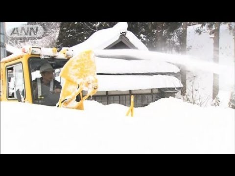 強い寒波再び・・・秋田で記録的大雪　JR運休も(12/01/31)