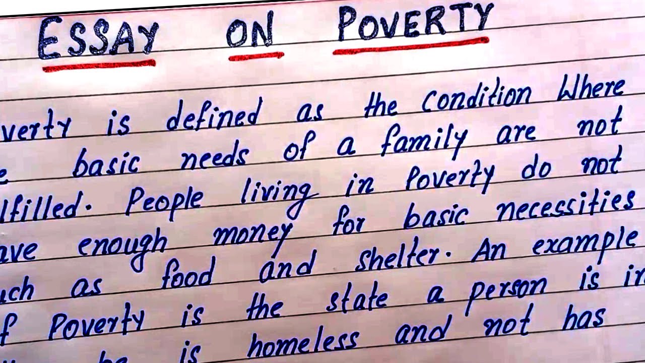 short essay on poverty pdf