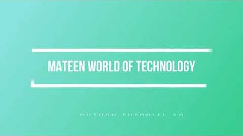 Python Tutorial # 2, Making hello world program