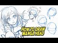 How to draw MANGA HEAD - multiple angles