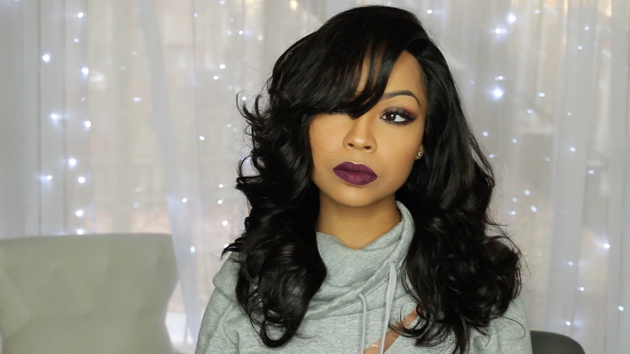 Full Side Bang Bouncy Curl Lace Wig @WowAfrican.com | First Impression