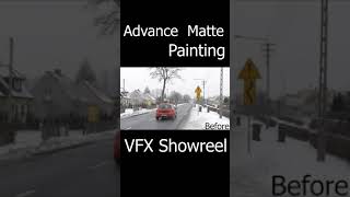 Realistic Matte Painting made in After Effects | VFX Showreel | #shorts
