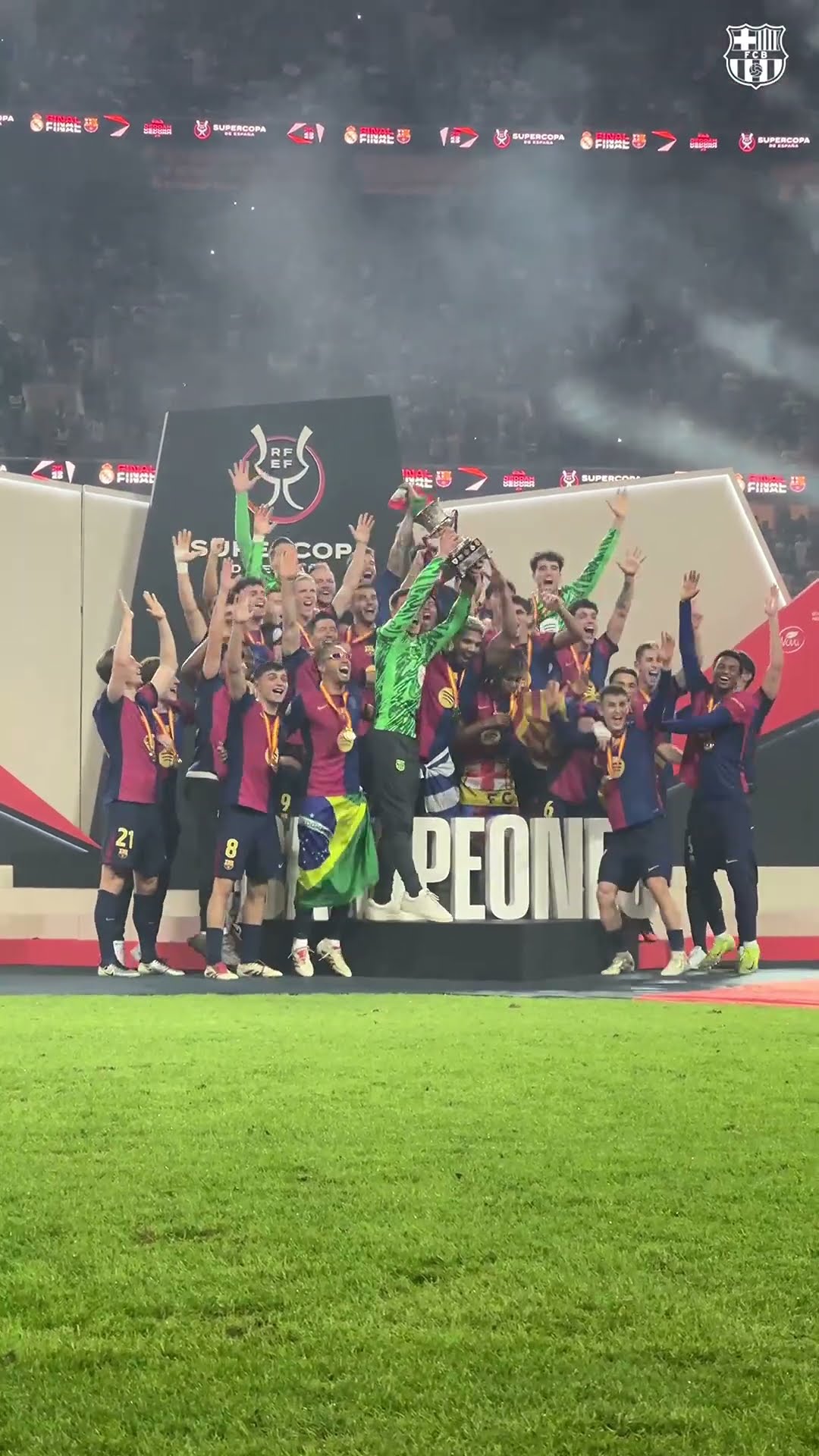 SUPERCHAMPIONS! ? #fcbarcelona #shorts