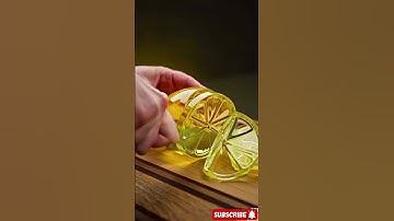 Awesome ASMR of glass lemon cutting #asmr #satisfying #fruit #trending #ai #aiart #food #relaxing