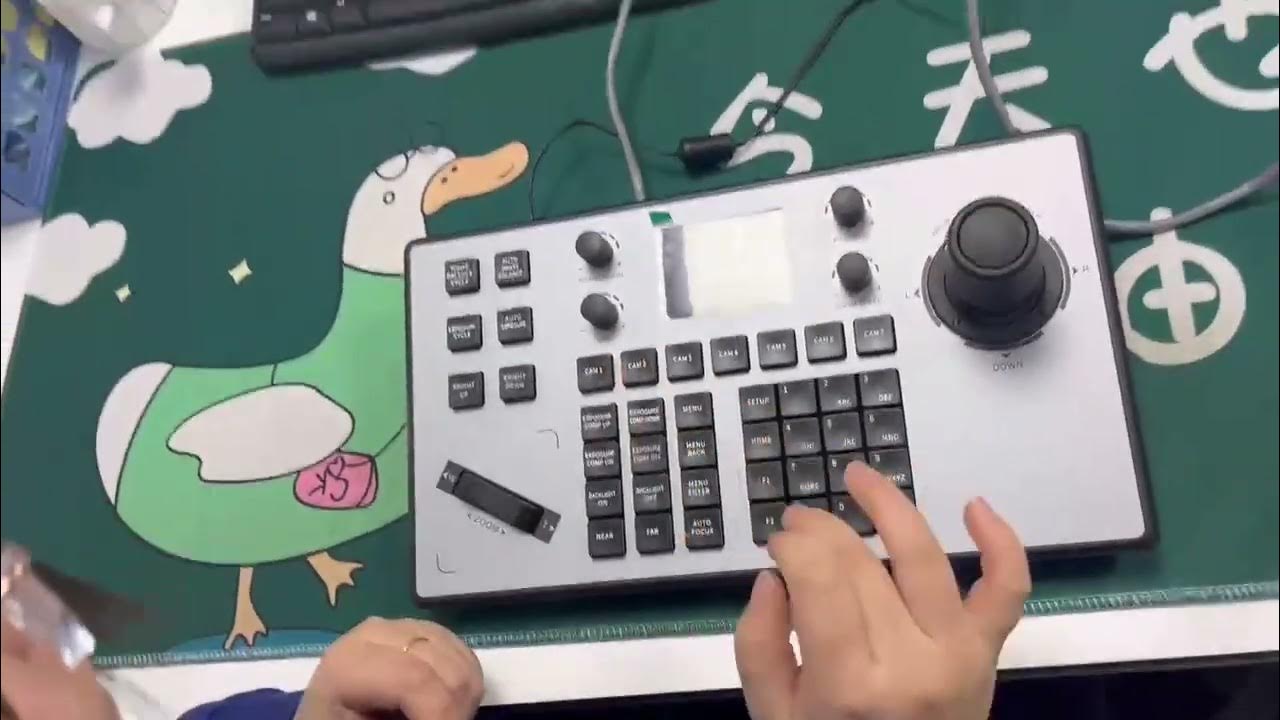 Use keyboard controller to control two PTZ cameras via RJ45videoconferencing keyboard 