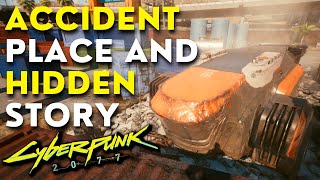Cyberpunk 2077 - Accident Place and Hidden Story | Crashed AV (Secret Location)