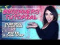 Fluid Acrylic Pouring BEGINNERS TUTORIAL - FLOETROL & SILICONE vs WATER & DISH SOAP