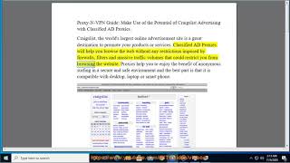 Proxy-N-VPN Guide: Make Use of the Potential of Craigslist Advertising with Classified AD Proxies