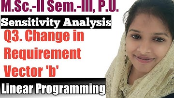 Sensitivity Analysis l Change in Requirement Vector 