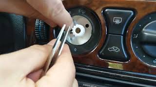 How to fix the light behind the knobs on the dashboard  Mercedes C & E class and other