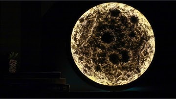 DIY Textured 3D Moon Lamp | Making Moon Wall Art | Home Decoration Idea