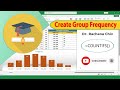 How to create group frequency table and construct histogram  countifs function  microsoft excel