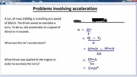GCSE PHYSICS  -  MOTION -  LESSON 10 -  acceleration problem