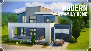 Modern Family Home | BASE GAME ONLY | Sims 4 Speed Build