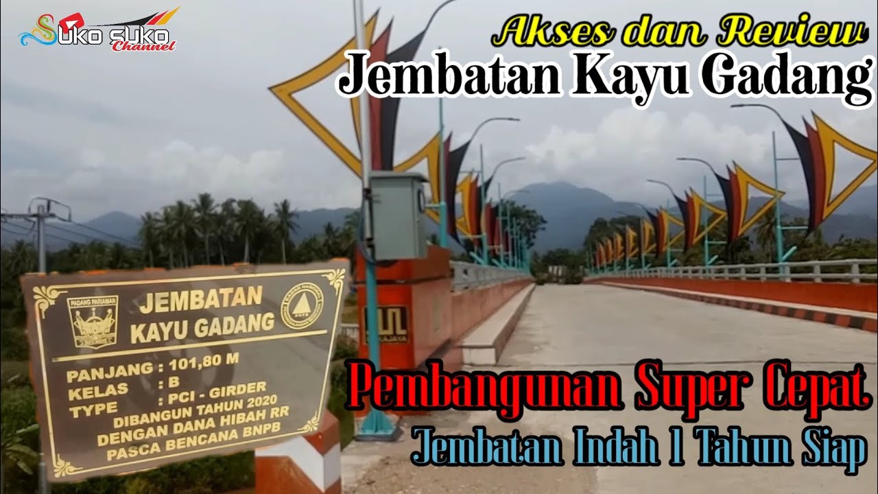 Suasana Siang dan Malam Jembatan Kayu Gadang Lubuk Alung || Sumatera Barat