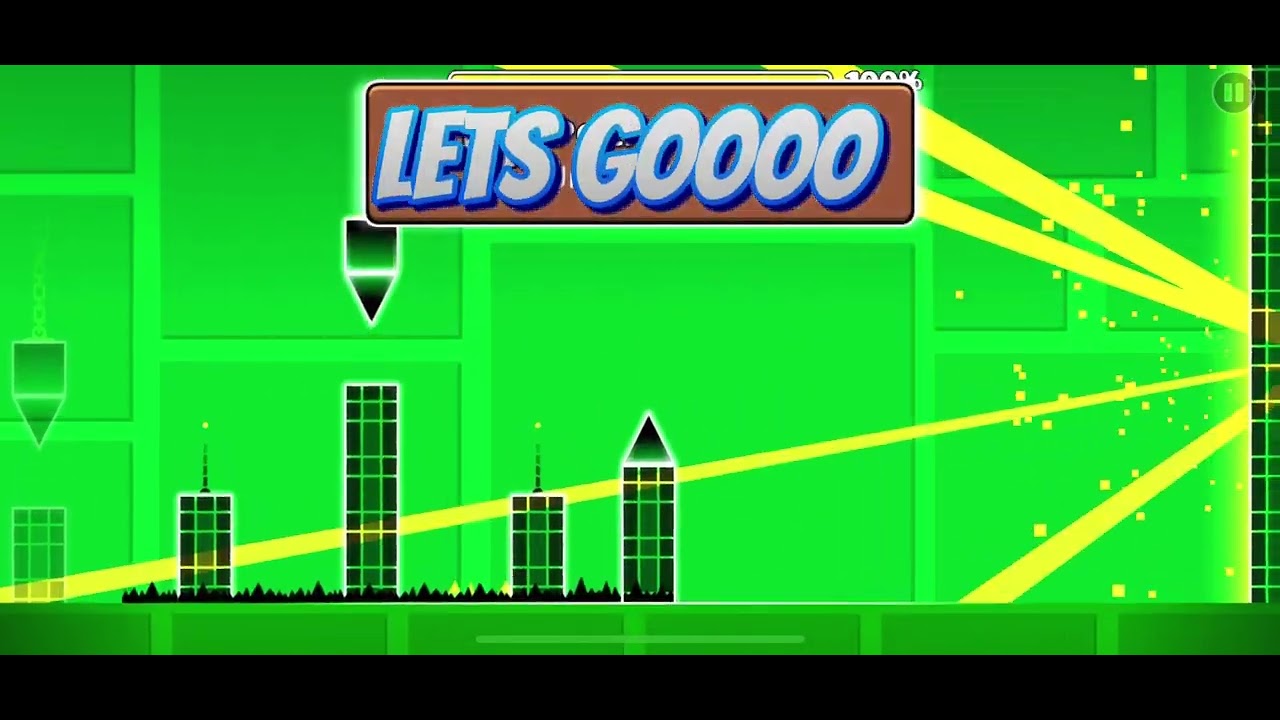 Je joue à Geometry dash 