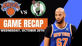 Knicks Beat Celtics In DOUBLE OVERTIME 138-134 / Game Recap