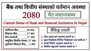 Current Status of Bank and Financial Institution in Nepal 2080 |Current Status Banking in Nepal 2081