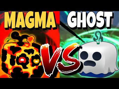 QUAL É MELHOR FRUTA MAGMA OU FANTASMA DO BLOX FRUITS!! - Roblox 