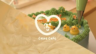 soft buttercream recipe + aesthetic duck cake tutorial [cake vlog + recipe] screenshot 3