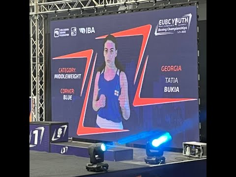 20-4-2022 (W75kg)SEMIFINAL BOXING EUBC Youth RED BUKIA TATIA GEO VS BLUE ZHYBOIEDOVA YELYZAVETA UKR