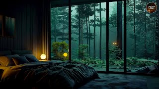 Warm Room with Soft Rain Sounds & Soothing Piano for Sleeping | Deep Sleep, Calming, Relaxing Music