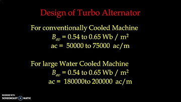 Design of Turbo Alternator |Design of Synchronous Machine|
