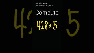 CAT 2026 Quantitative Speed Hack: The 5 Multiplier #maths
