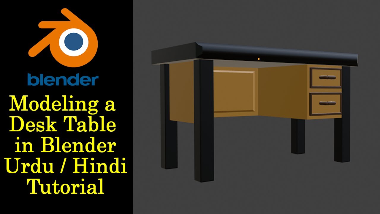 How to Model a Computer Table in #Blender Office Desk #3D Modeling # ...
