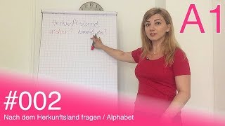 Njemački Za Početnike Deutsch A1 - - Nach Dem Herkunftsland Fragen Alphabet