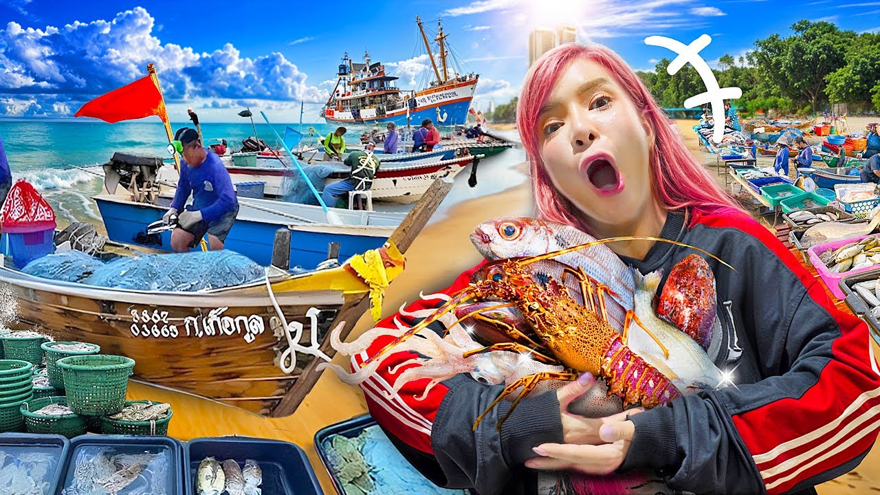 ตะลุยตลาดประมงลับแล😍 เปิดเฉพาะตอนเช้า อาหารสดจากทะเล😆 (ราคาถูกๆฟิน)