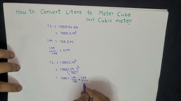 HOW TO CONVERT LITERS TO METER CUBE OR CUBIC METER