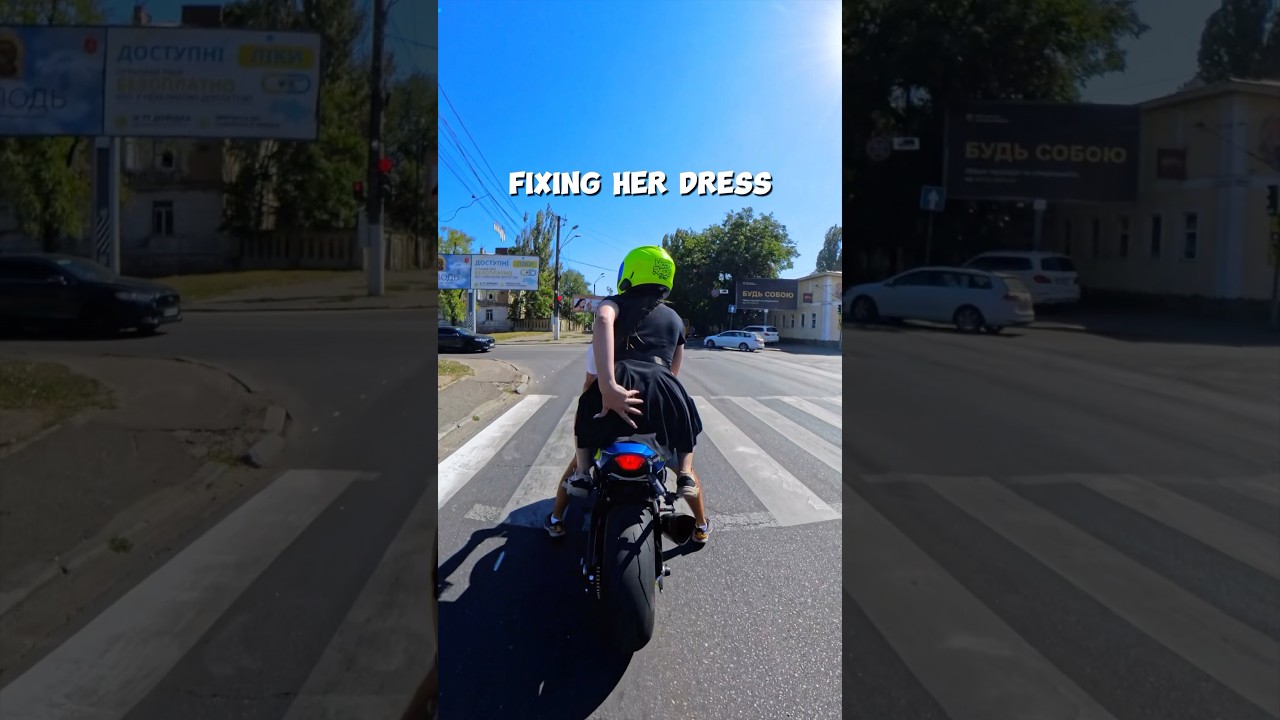 ⁣When the dress got more attention than the bike… 😆🔥 #bikelife #funny