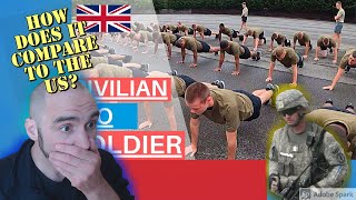 American Soldier Reacts to British Army Basic Training (Part 1)